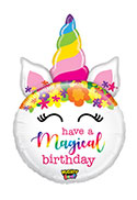 LRG SHP MIGHTY UNICORN MAGICAL BIRTHDAY 33 (PKG)