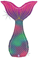 LRG SHP GLITTER MERMAID TAIL 46 (HOLO)(PKG)