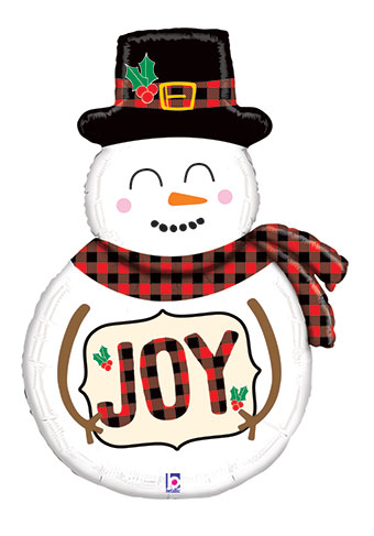 LRG SHP PLAID SNOWMAN 39 (PKG)(D) sale