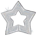 LRG SHP LINKY GLITTER STAR SILVER 48 (HOLO)(PKG)(D) sale