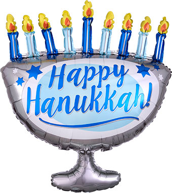 LRG SHP HAPPY HANUKKAH MENORAH 29 (D) sale