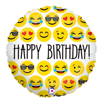 18C EMOJI HAPPY BIRTHDAY (PKG)