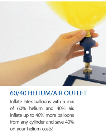 60/40 HELIUM/AIR OUTLET FOR DUAL SPLIT SEC SIZER/DUPL 2