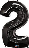 LRG SHP NUMBER 2 BLACK QUALATEX 43 (PKG)