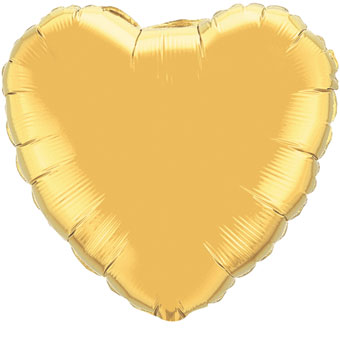 9H METALLIC GOLD HEART AIR FILL ONLY