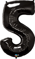 LRG SHP NUMBER 5 BLACK QUALATEX 44 (PKG)