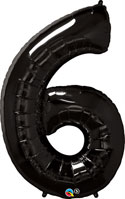 LRG SHP NUMBER 6 BLACK QUALATEX 42 (PKG)