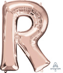 LRG SHP LETTER R ROSE GOLD ANAGRAM 32 (PKG)