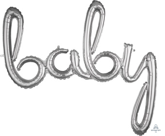 CONSUMER INFLATED PHRASE SCRIPT BABY SILVER 39 (PKG)(D)