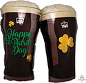 LRG SHP ST PATTY'S BEER GLASSES (HOLO) 28 (PKG)