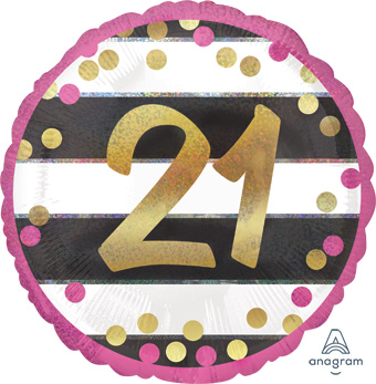 18C HB 21 PINK & GOLD MILESTONE (HOLO)(PKG)