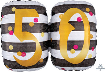 LRG SHP 50 PINK & GOLD MILESTONE (HOLO) 25 (PKG)(D) sale