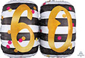 LRG SHP 60 PINK & GOLD MILESTONE (HOLO) 25 (PKG)(D) sale