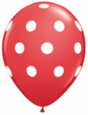 11C POLKA DOTS BIG RED W/WHITE INK (BAG 50)