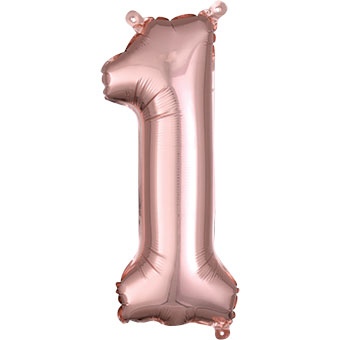 MIN SHP NUMBER 1 ROSE GOLD ANAGRAM CONSUMER INFLATED (PKG)