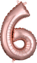 MIN SHP NUMBER 6 ROSE GOLD ANAGRAM CONSUMER INFLATED (PKG)