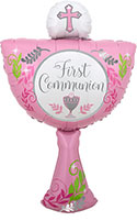 LRG SHP FIRST COMMUNION CHALICE PINK 31 (PKG)(D)