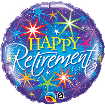 18C HAPPY RETIREMENT COLORFUL BURSTS (PKG)