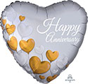 18H HAPPY ANNIVERSARY PLATINUM HEARTS SATIN LUXE (PKG)