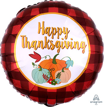 18C HAPPY THANKSGIVING PLAID (D) sale