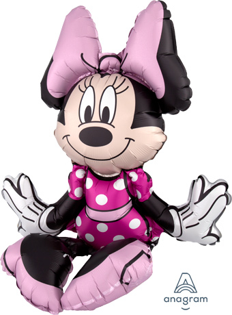 LRG SHP SITTING MINNIE MOUSE 18 (MULTI-BLN)(PKG)AIR FILL