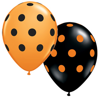 11C POLKA DOTS BIG ORANGE W/BLK & BLACK W/ORANGE (BAG50)