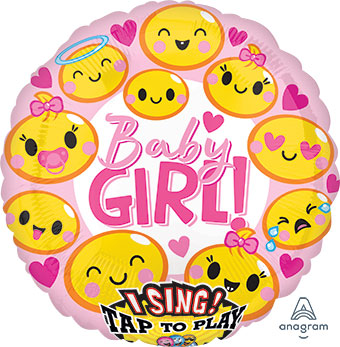 SINGING EMOTICON BABY GIRL (PKG)(D) sale