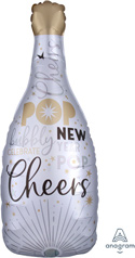 LRG SHP NEW YEAR POP SATIN CHAMPAGNE BOTTLE 36 (D) sale