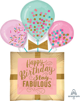 LRG SHP HB STAY FABULOUS BIRTHDAY GIFT 32 (PKG)