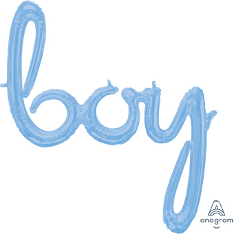 CONSUMER INFLATED LETTER PHRASES BOY PASTEL BLUE 29 (PKG)