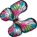 LRG SHP IRIDESCENT TEAL & PINK BUTTERFLY (HOLO) 30 (PKG)