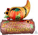 LRG SHP HAPPY THANKSGIVING CORNUCOPIA 28 (D) sale