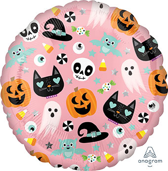 18C FUN HALLOWEEN ICONS PINK (D) sale