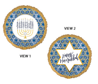 18C SATIN HAPPY HANUKKAH FESTIVAL OF LIGHTS (D) sale