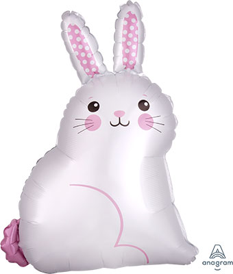 18SHP WHITE SATIN BUNNY (PKG)