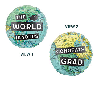 18C THE WORLD IS YOURS CONGRATS GRAD (D) sale