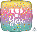 18SQ THINKING OF YOU PASTEL DOTS (PKG)