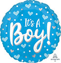 18C IT'S A BOY HEARTS & DOTS (PKG)