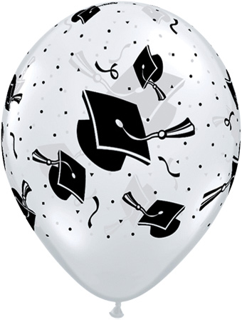 11C GRADUATION HATS DIAMOND CLEAR (BAG 50)