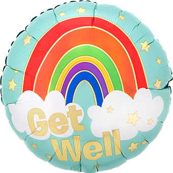 18C GET WELL GOLDEN RAINBOW (PKG)