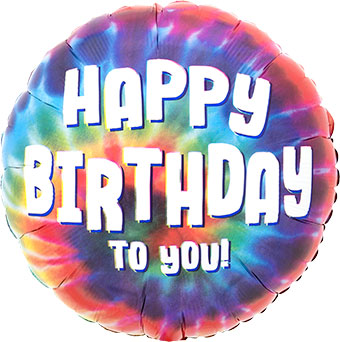 18C HB TO YOU TIE DYE BIRTHDAY (PKG)