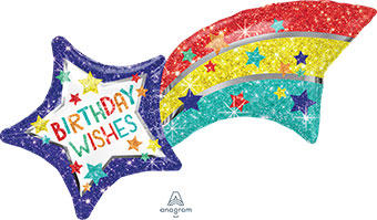 LRG SHP BIRTHDAY WISHES SHOOTING STAR 27 (PKG)