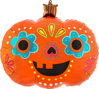 LRG SHP DAY OF THE DEAD PUMPKIN 24 (PKG)(D)