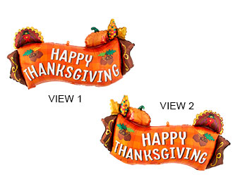 LRG SHP HAPPY THANKSGIVING HARVEST BANNER 36 (PKG)(D) sale