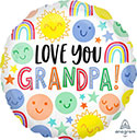 18C LOVE YOU GRANDPA HAPPY FACES (PKG)