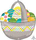 LRG SHP HAPPY EASTER EGG BASKET 26 (PKG)(D)