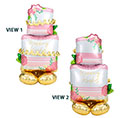 AIRLOONZ WEDDING WISHES CAKE CONSUMER INFLATE 52 (PKG)(D)