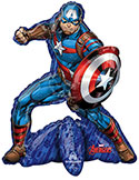 AIRLOONZ JR. CAPTAIN AMERICA 26 (MLT-BLN)(PKG) AIR FILL