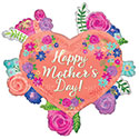 LRG SHP HAPPY MOTHER'S DAY FLORAL HEART 27 (PKG)(D) sale