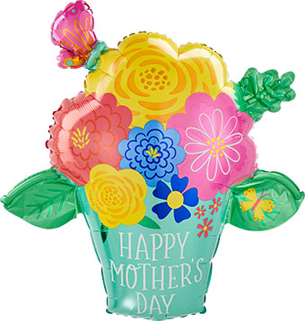 LRG SHP HAPPY MOTHER'S DAY FLOWER POT 26 (PKG)(D) sale